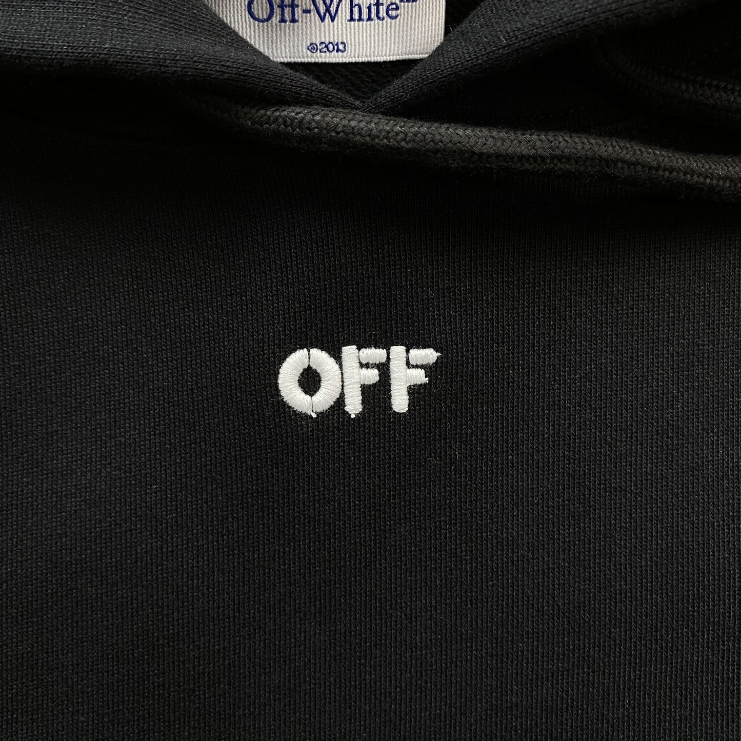 OFF WHITE EMBROIDERY BLACK ARROW HOODIE BLACK