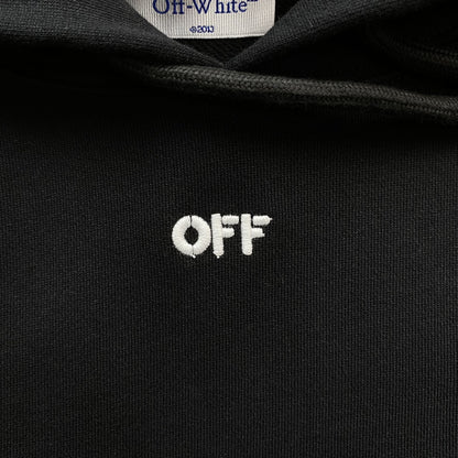 OFF WHITE EMBROIDERY BLACK ARROW HOODIE BLACK