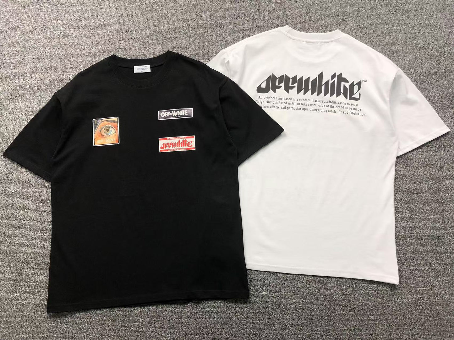Off White Eye Logo Tee Black