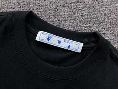 Off White Floral Arrow Tee Black