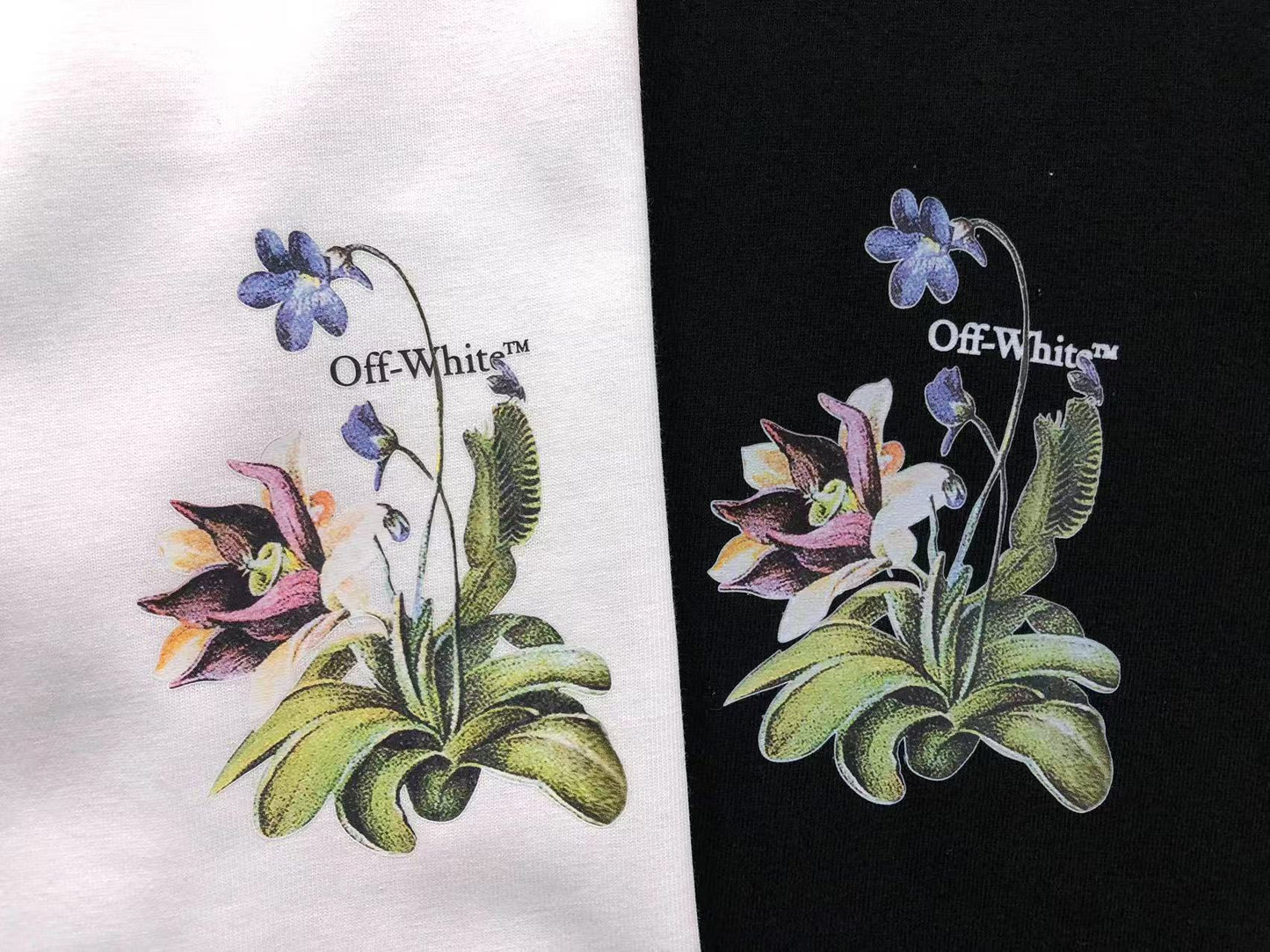Off White Floral Arrow Tee White