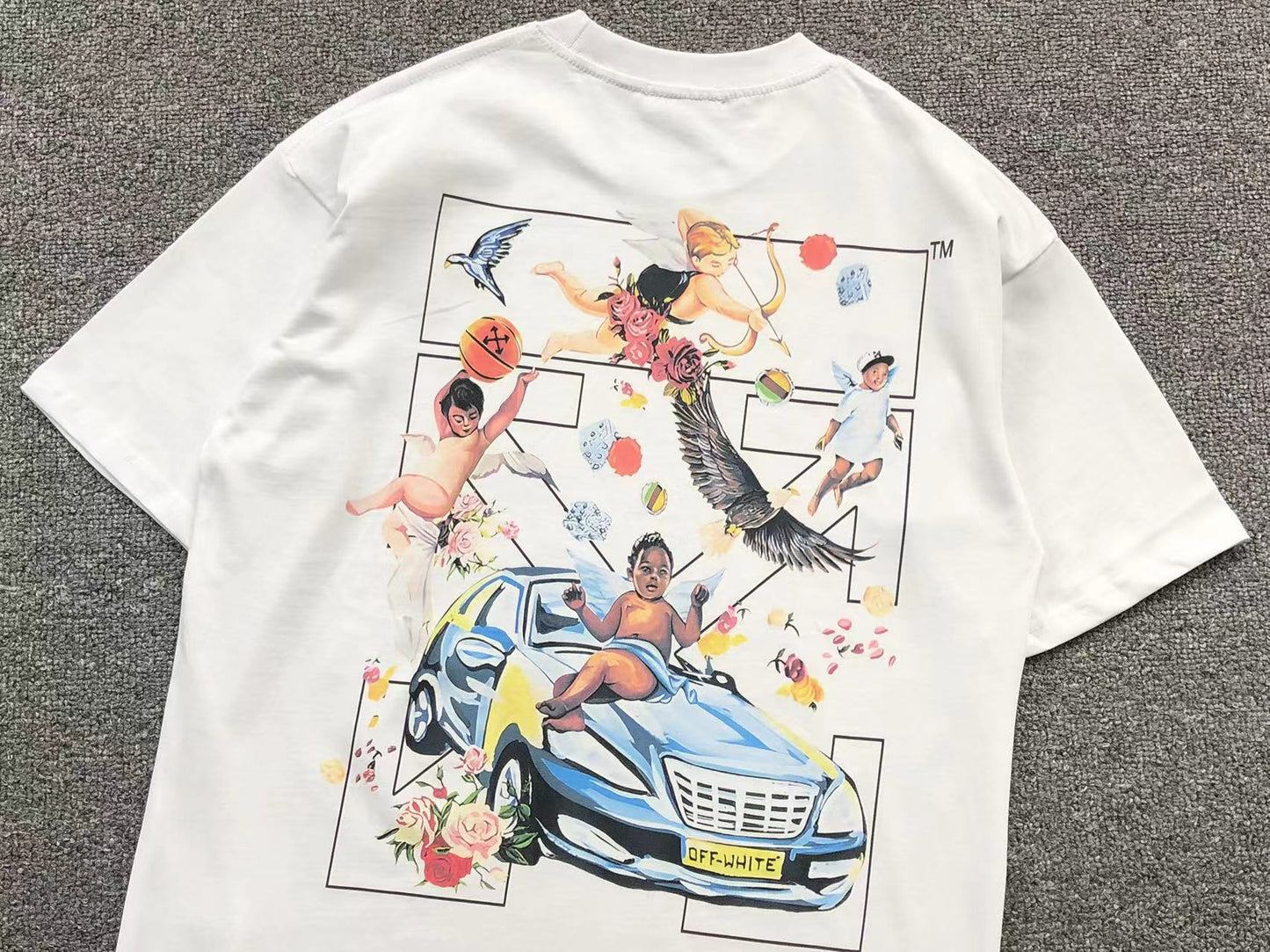Off White Fresco Arrow Tee White