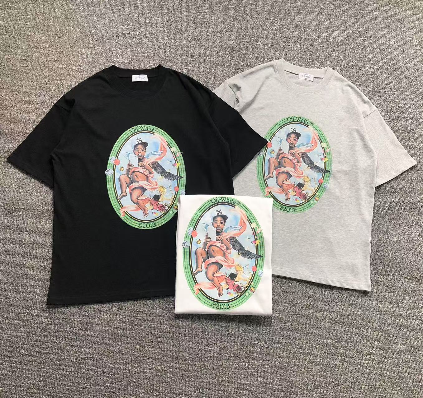 Off White Fresco Oval Tee Black