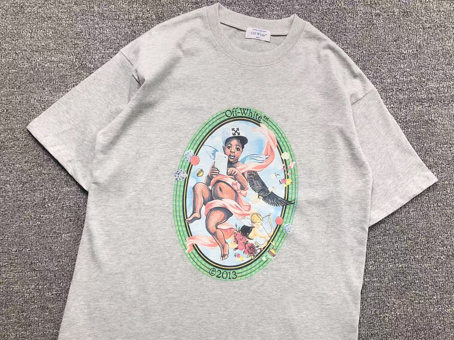 Off White Fresco Oval Tee Grey