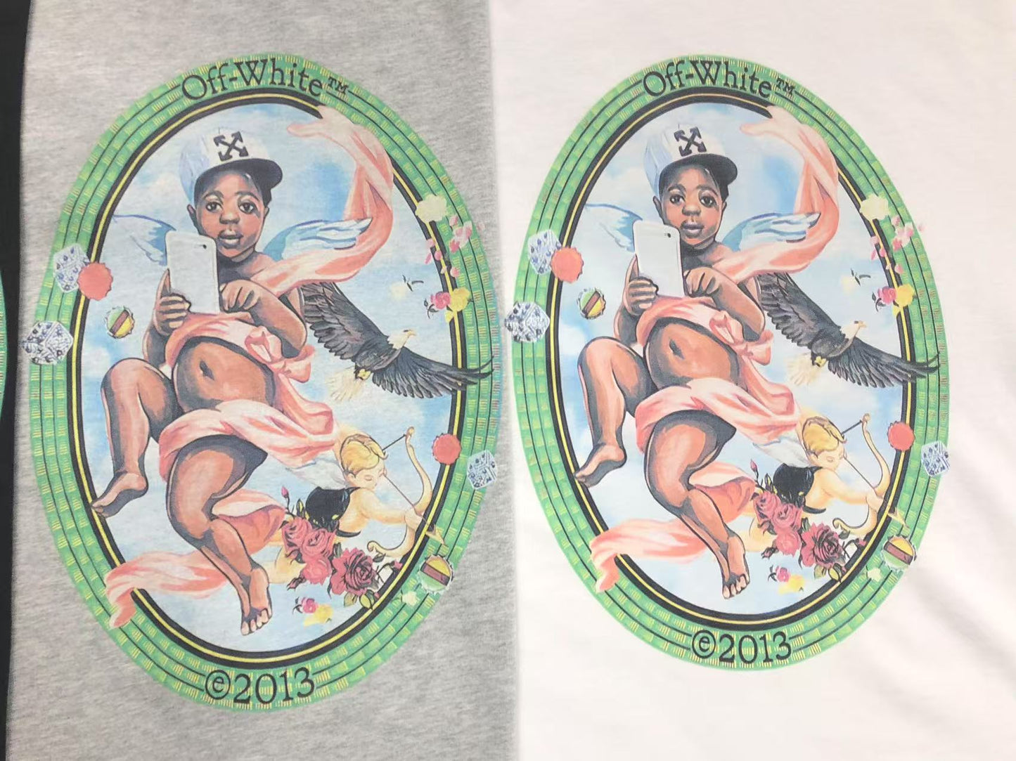 Off White Fresco Oval Tee Grey