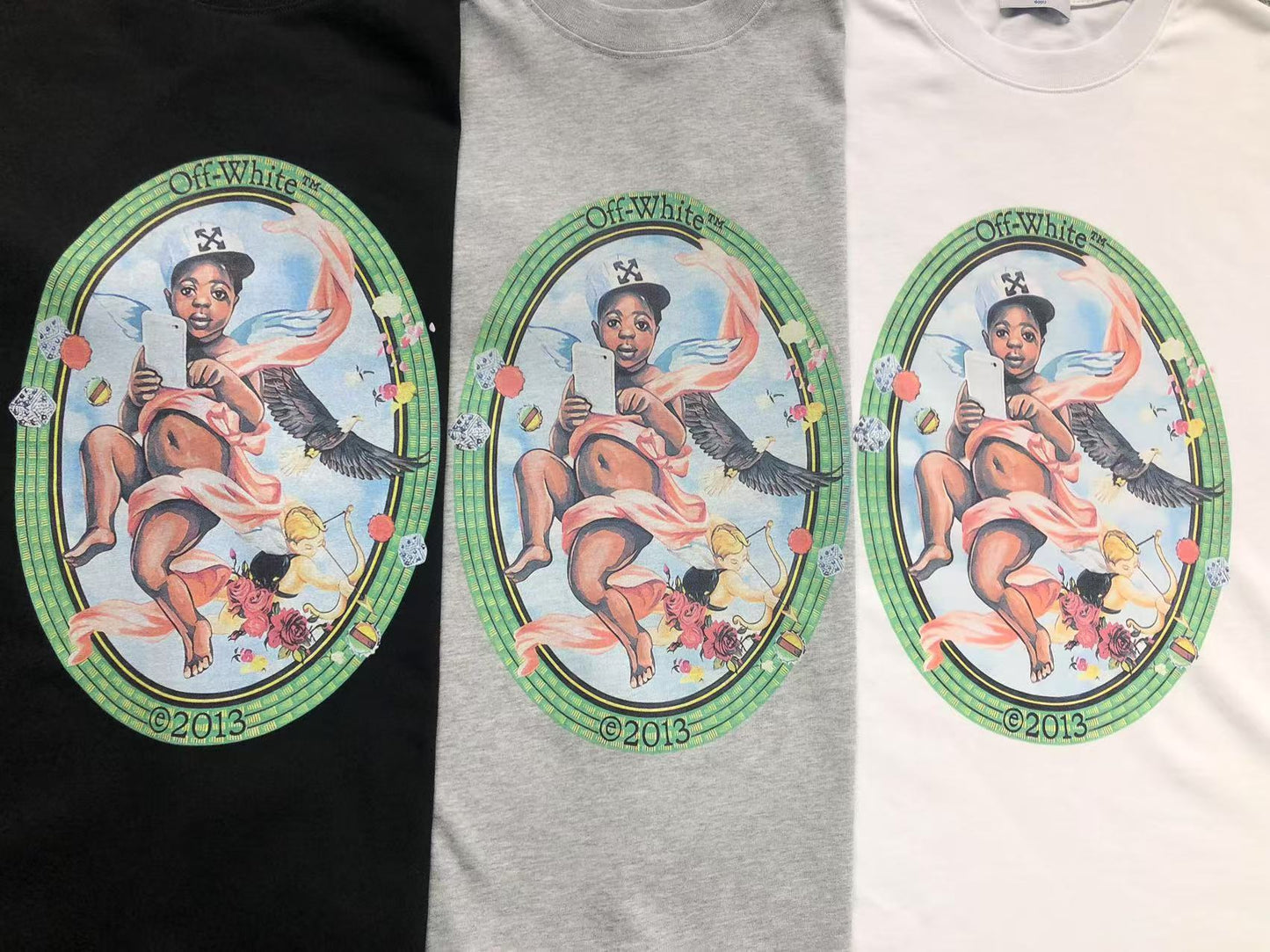 Off White Fresco Oval Tee Grey