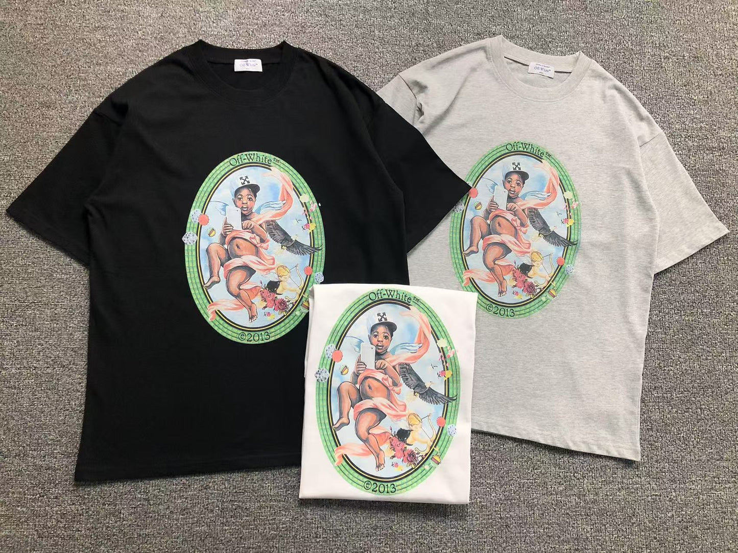 Off White Fresco Oval Tee Grey