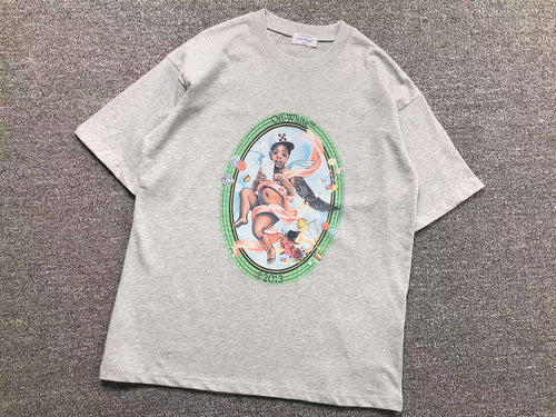 Off White Fresco Oval Tee Grey