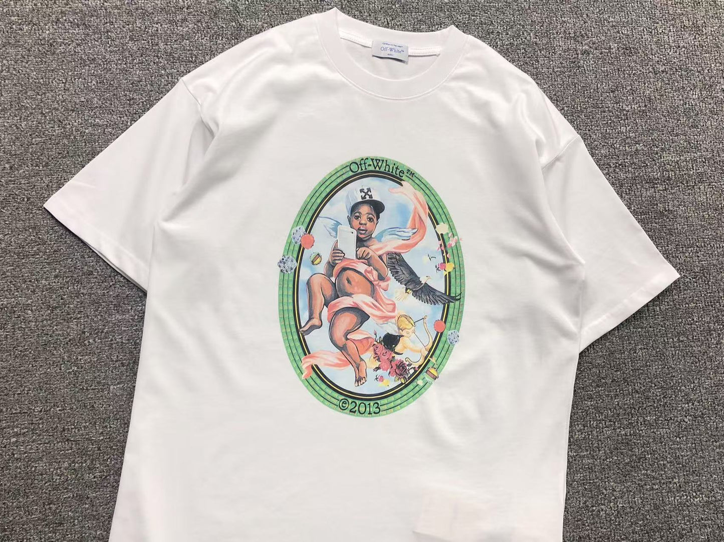 Off White Fresco Oval Tee White