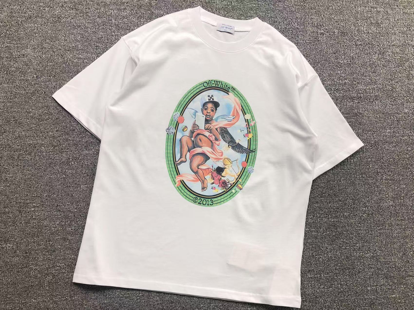 Off White Fresco Oval Tee White