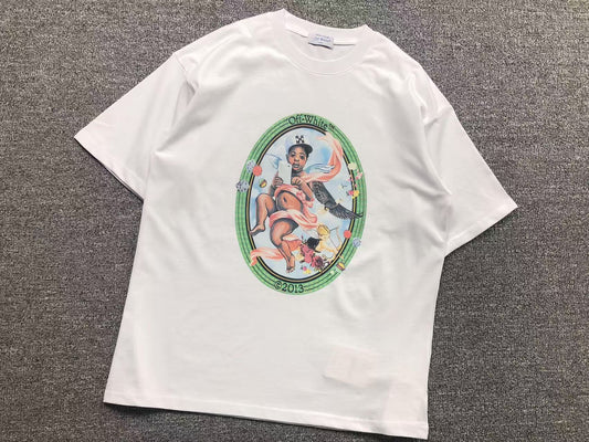 Off White Fresco Oval Tee White