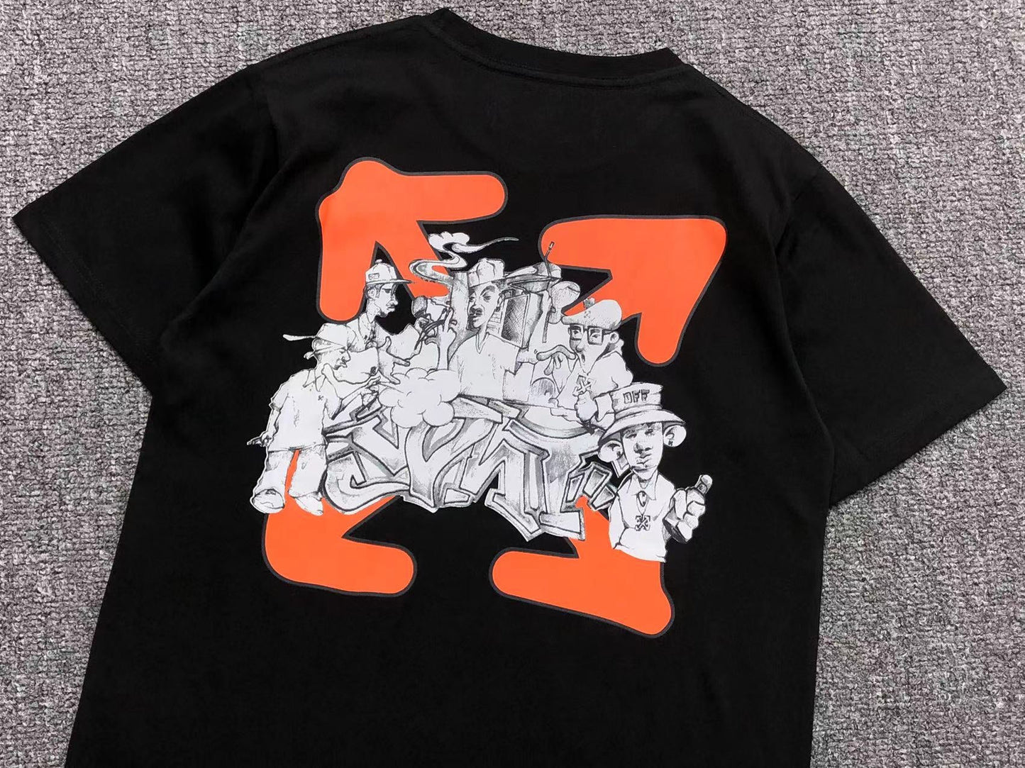 Off White Graffiti Arrow Tee Black