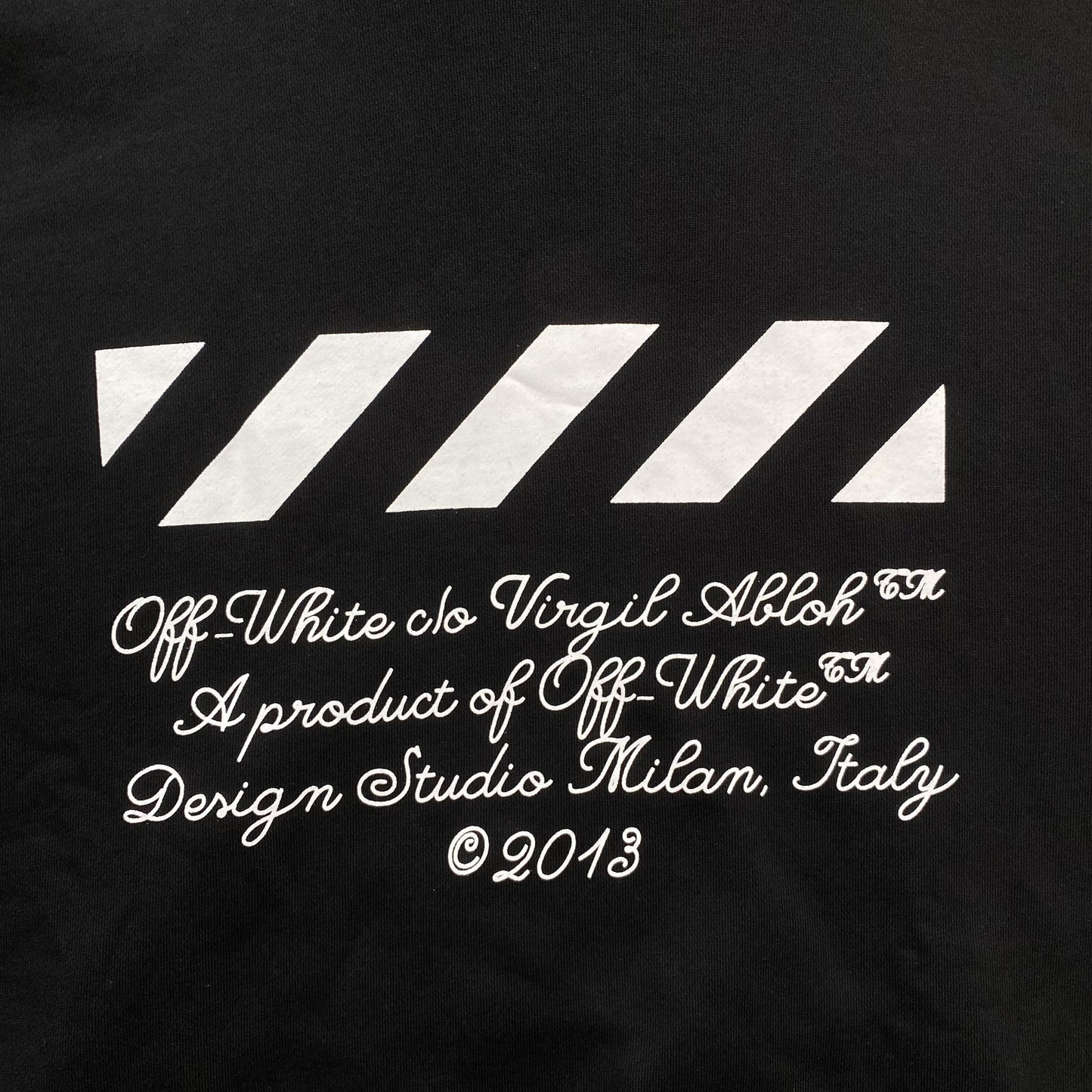 OFF WHITE KIT TEXT PRINT HOODIE BLACK