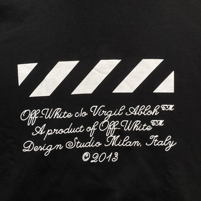 OFF WHITE KIT TEXT PRINT HOODIE BLACK