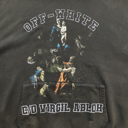 OFF WHITE MARY SKATE HOODIE BLACK