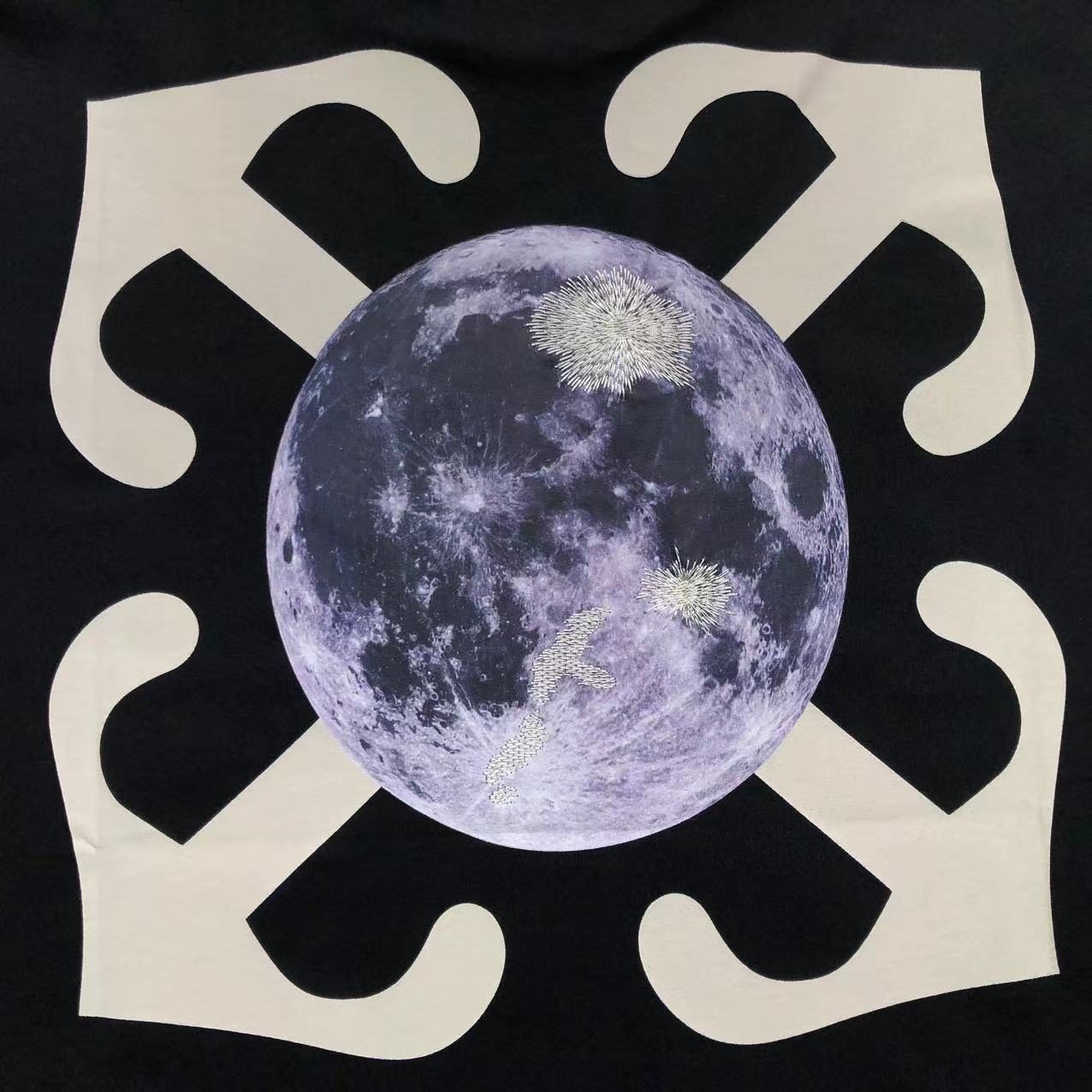 Off White Moon Arrow Tee Black