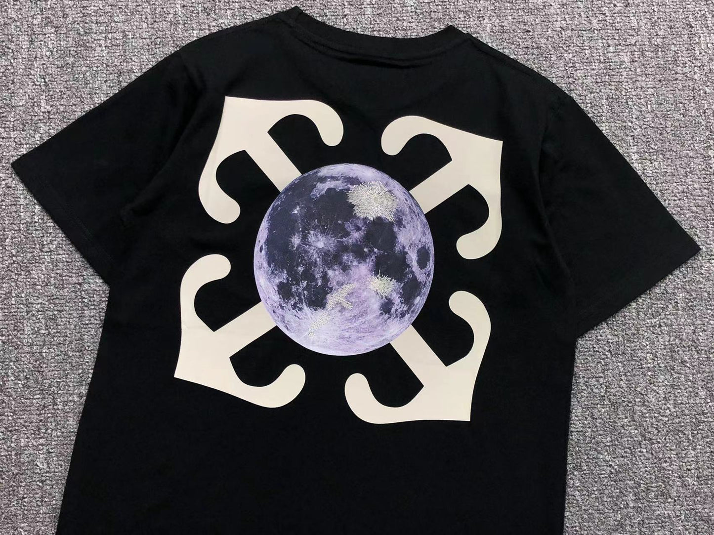 Off White Moon Arrow Tee Black