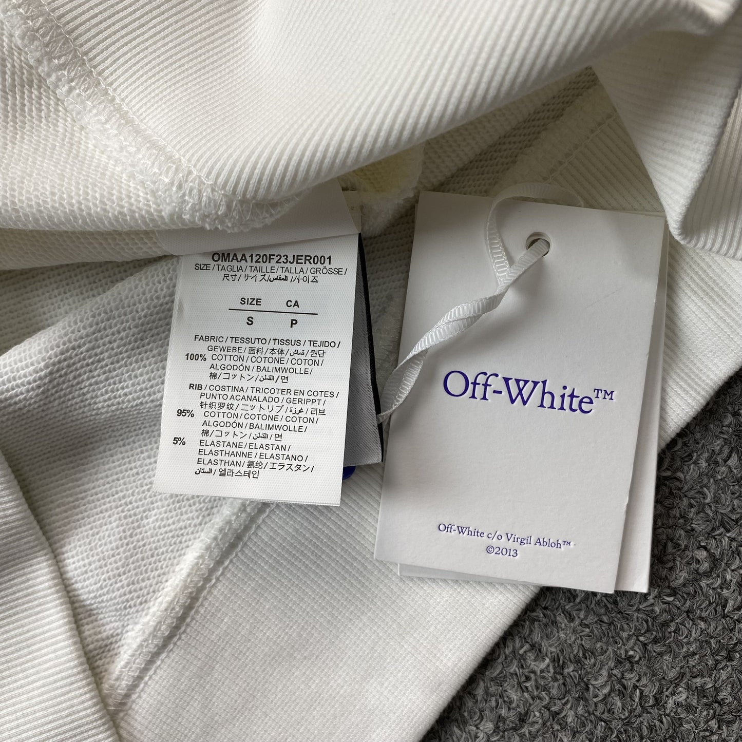 OFF WHITE MOON PRINT CREWNECK WHITE
