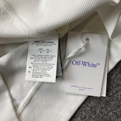 OFF WHITE MOON PRINT CREWNECK WHITE