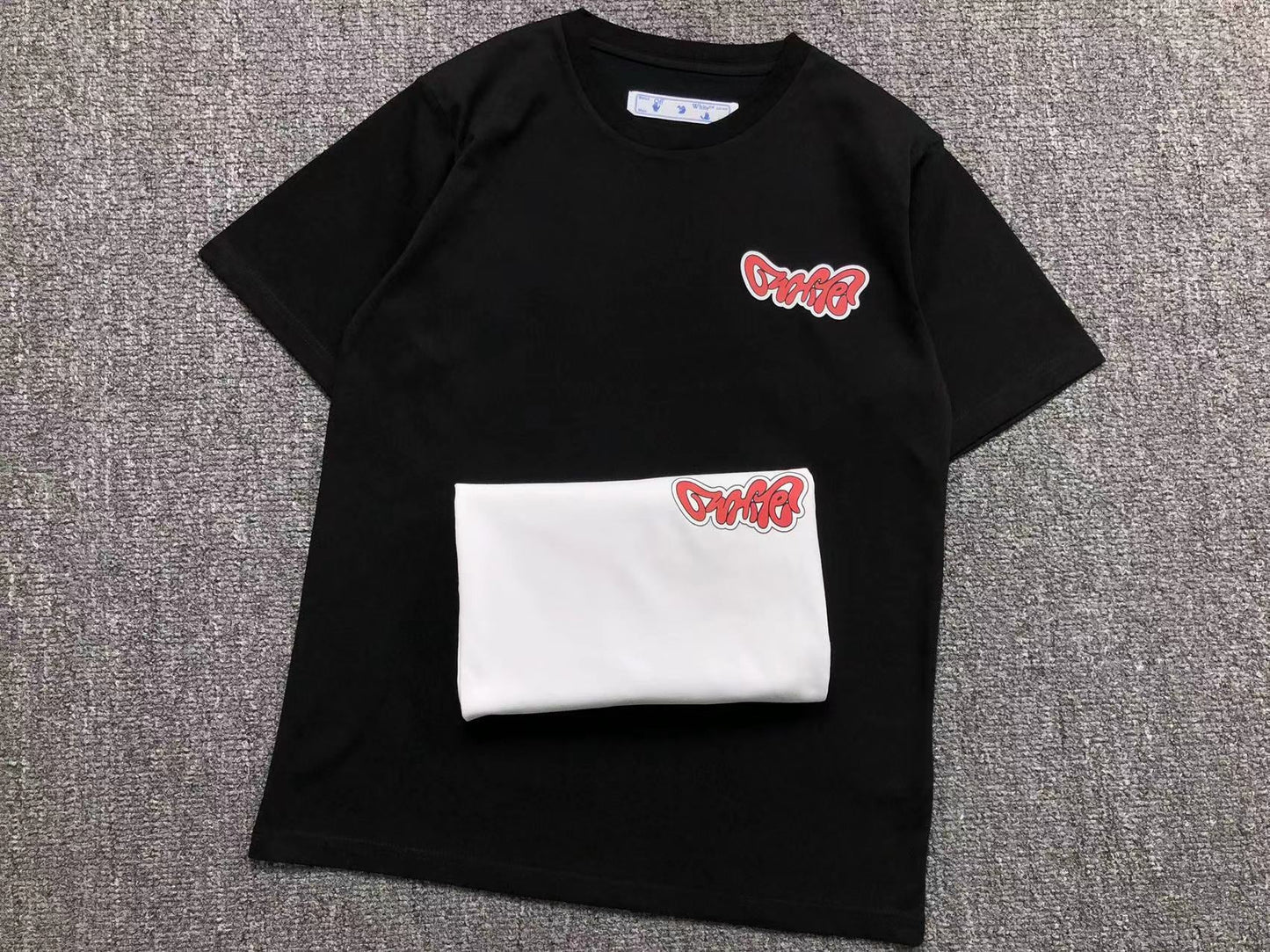 Off White Multi Logo Arrow Tee Black
