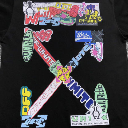 Off White Multi Logo Arrow Tee Black