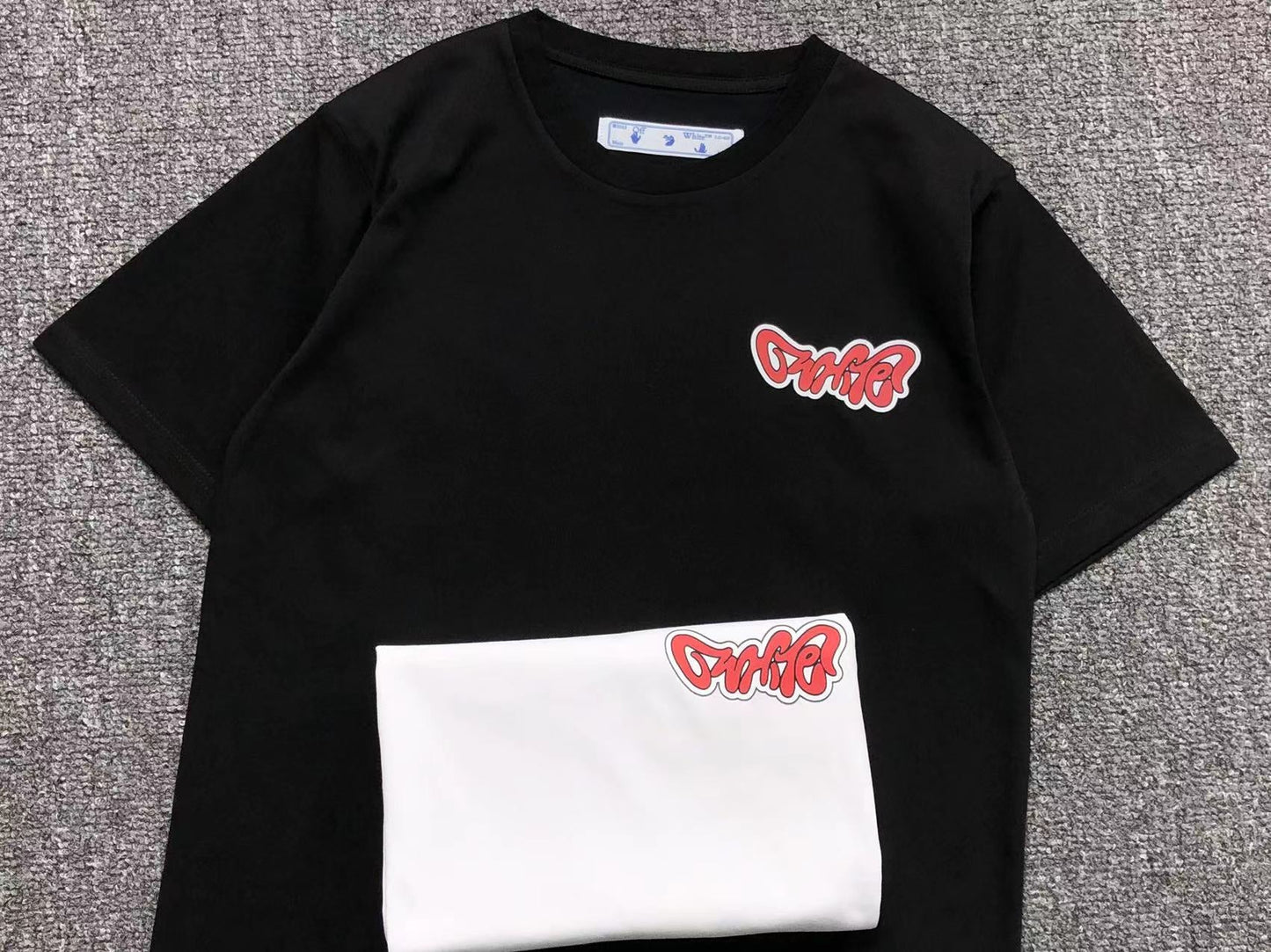 Off White Multi Logo Arrow Tee Black