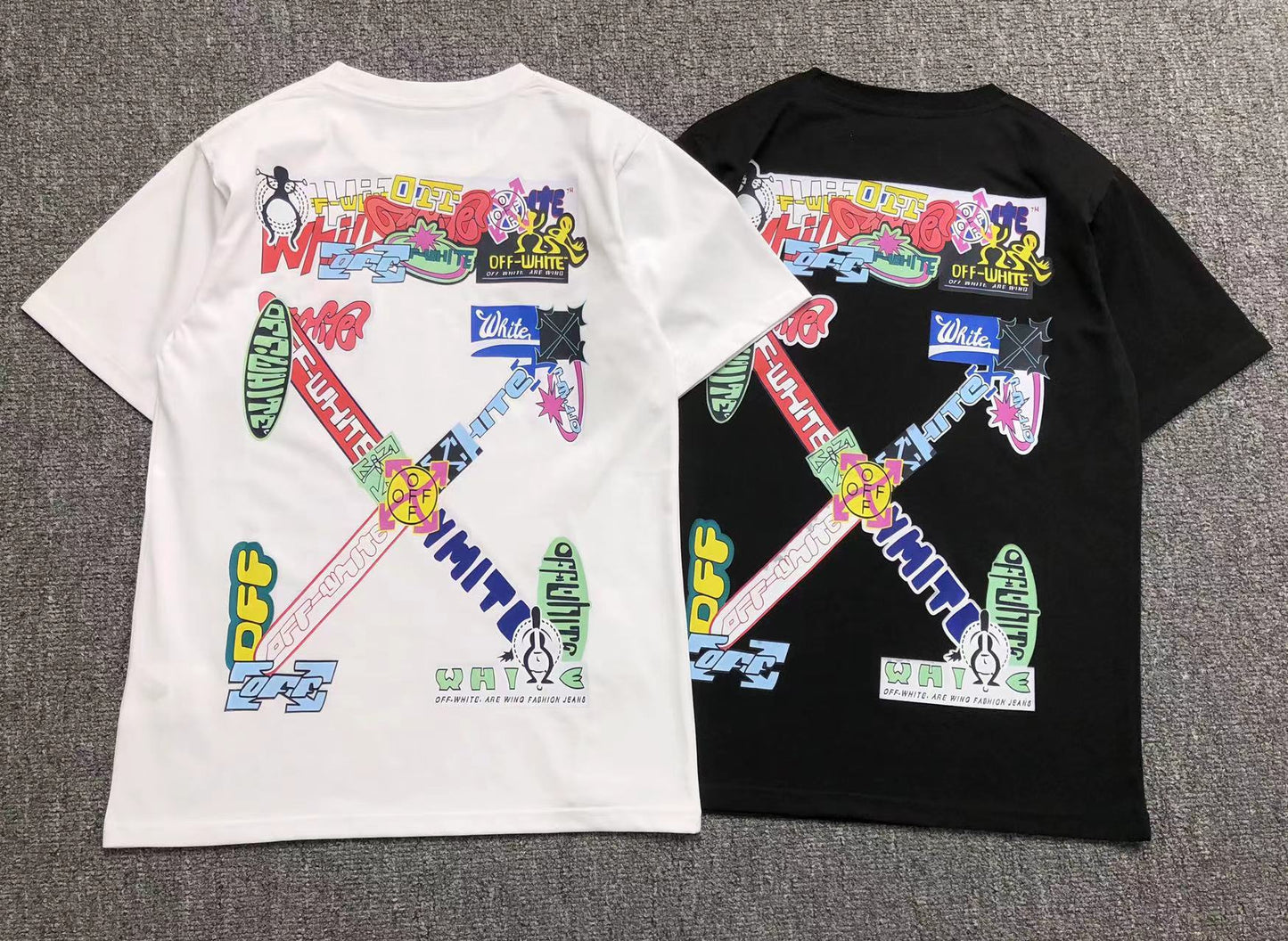 Off White Multi Logo Arrow Tee Black