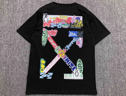 Off White Multi Logo Arrow Tee Black