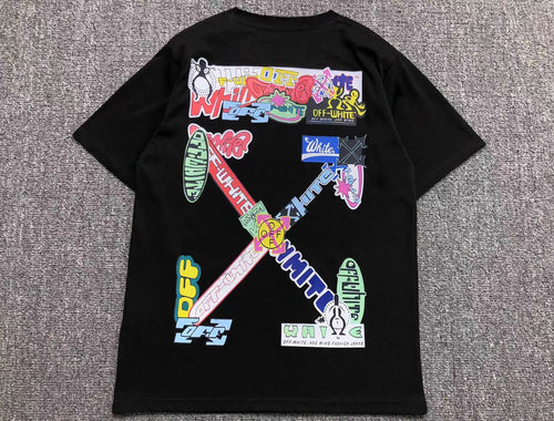 Off White Multi Logo Arrow Tee Black