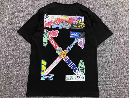 Off White Multi Logo Arrow Tee Black