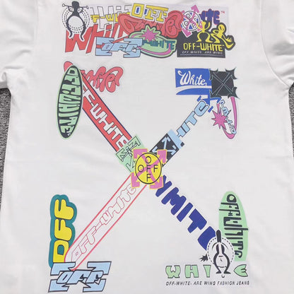 Off White Multi Logo Arrow Tee White