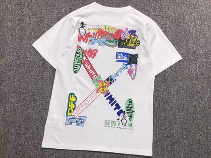 Off White Multi Logo Arrow Tee White
