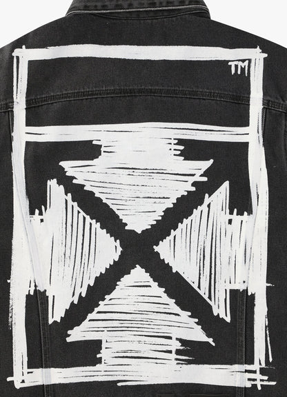 OFF WHITE NEGATIVE MARK DENIM JACKET