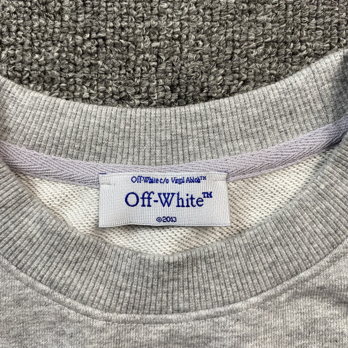 OFF WHITE OFF STAMP CREWNECK GREY
