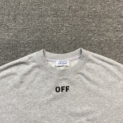 OFF WHITE OFF STAMP CREWNECK GREY