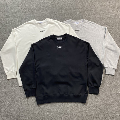 OFF WHITE OFF STAMP CREWNECK WHITE