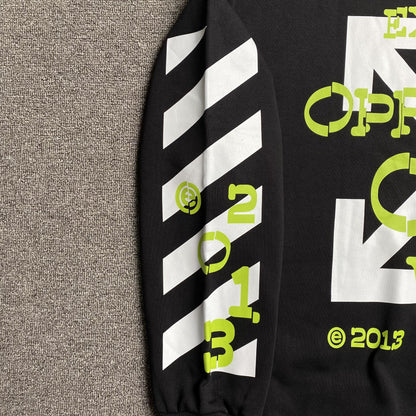 OFF WHITE OPPOSITE ARROW CREWNECK BLACK