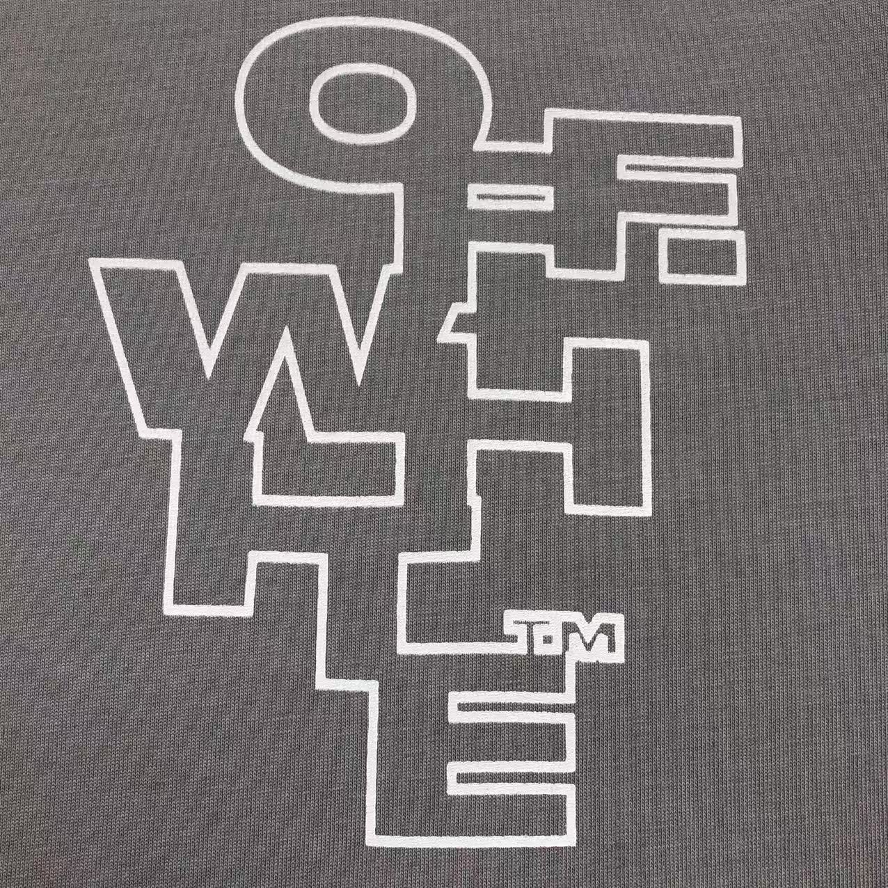 Off White Outline Arrow Tee Grey