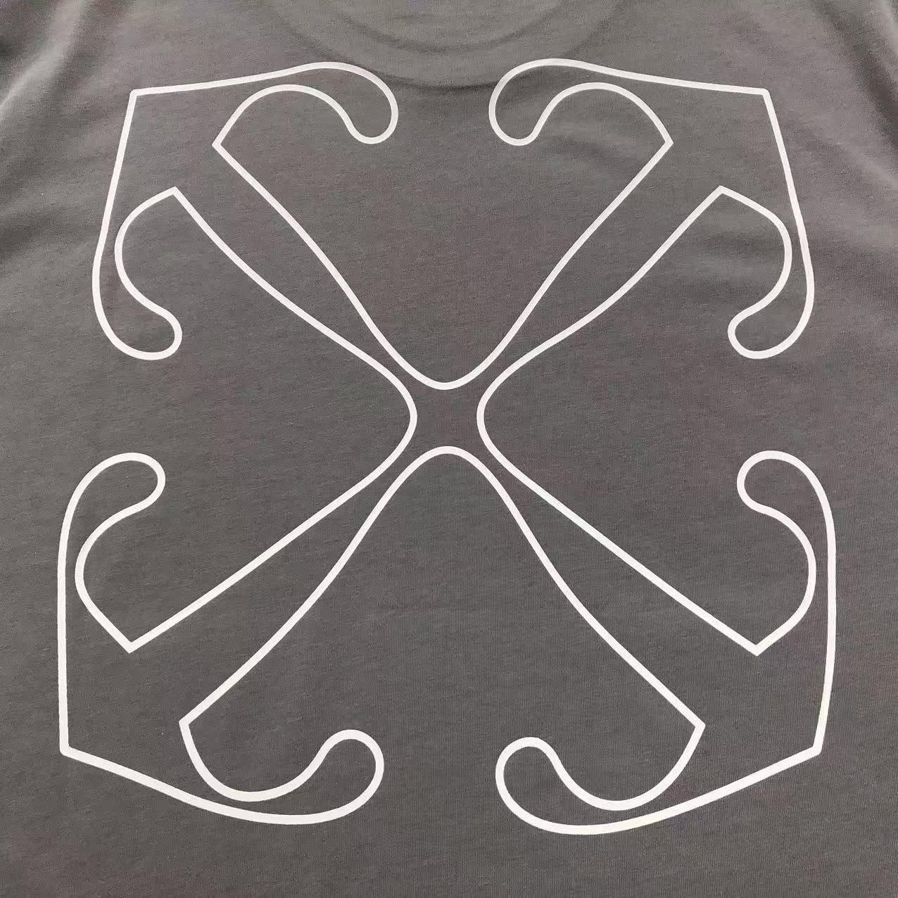 Off White Outline Arrow Tee Grey