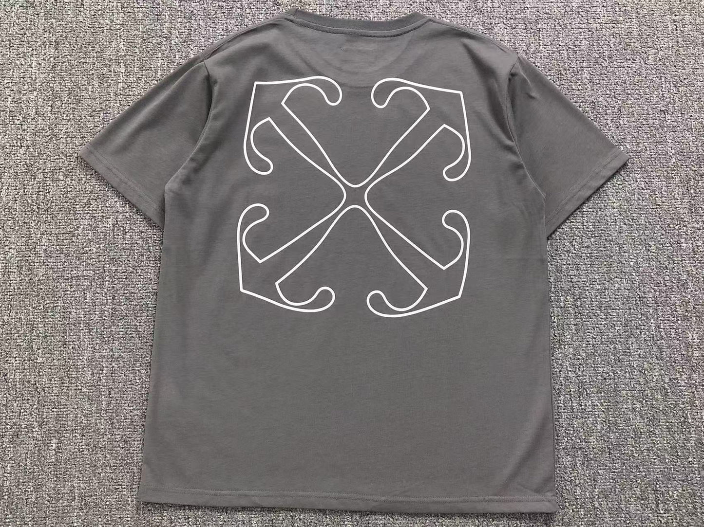 Off White Outline Arrow Tee Grey
