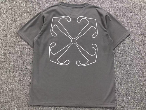 Off White Outline Arrow Tee Grey