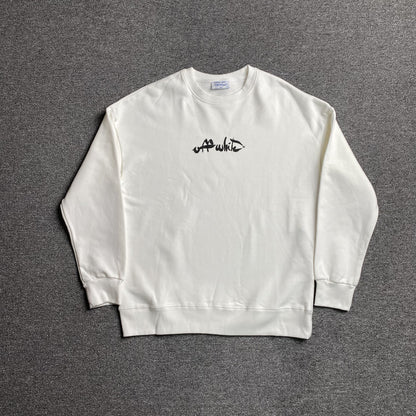 OFF WHITE PAINT ARROW CREWNECK WHITE
