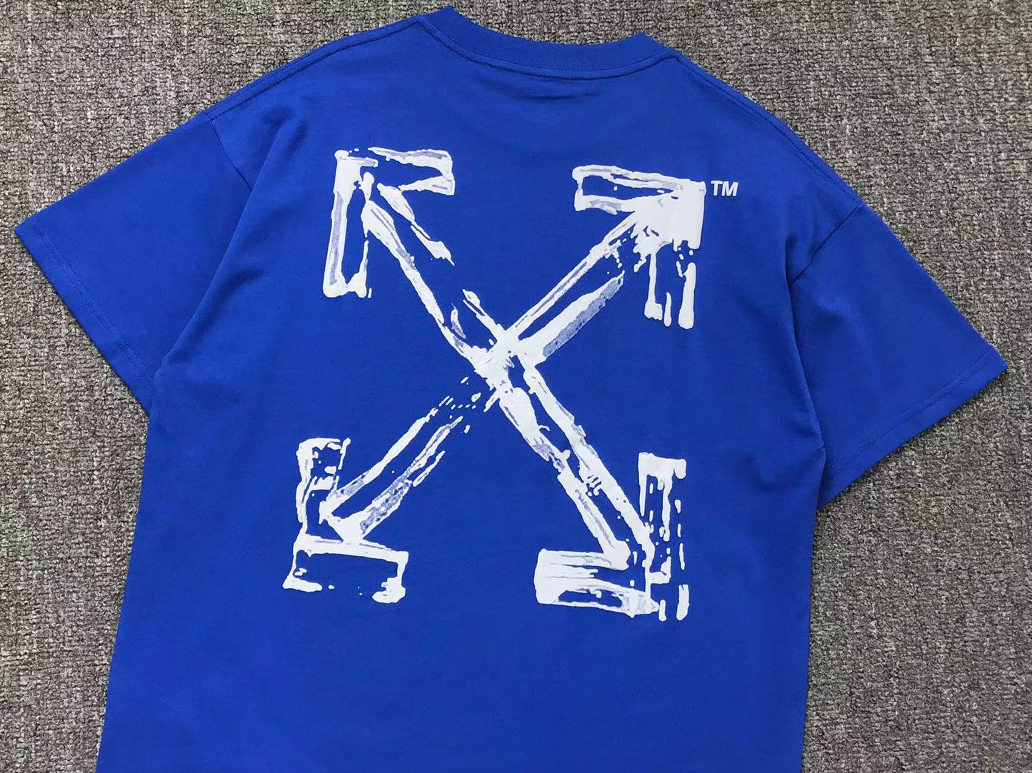Off White Paint Arrow Tee Blue
