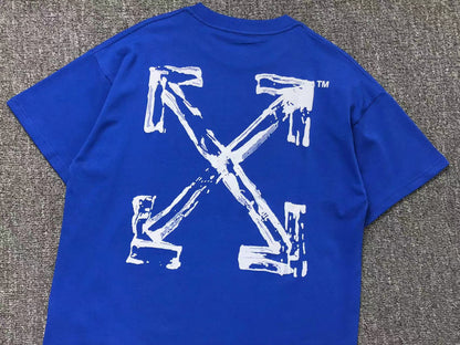 Off White Paint Arrow Tee Blue