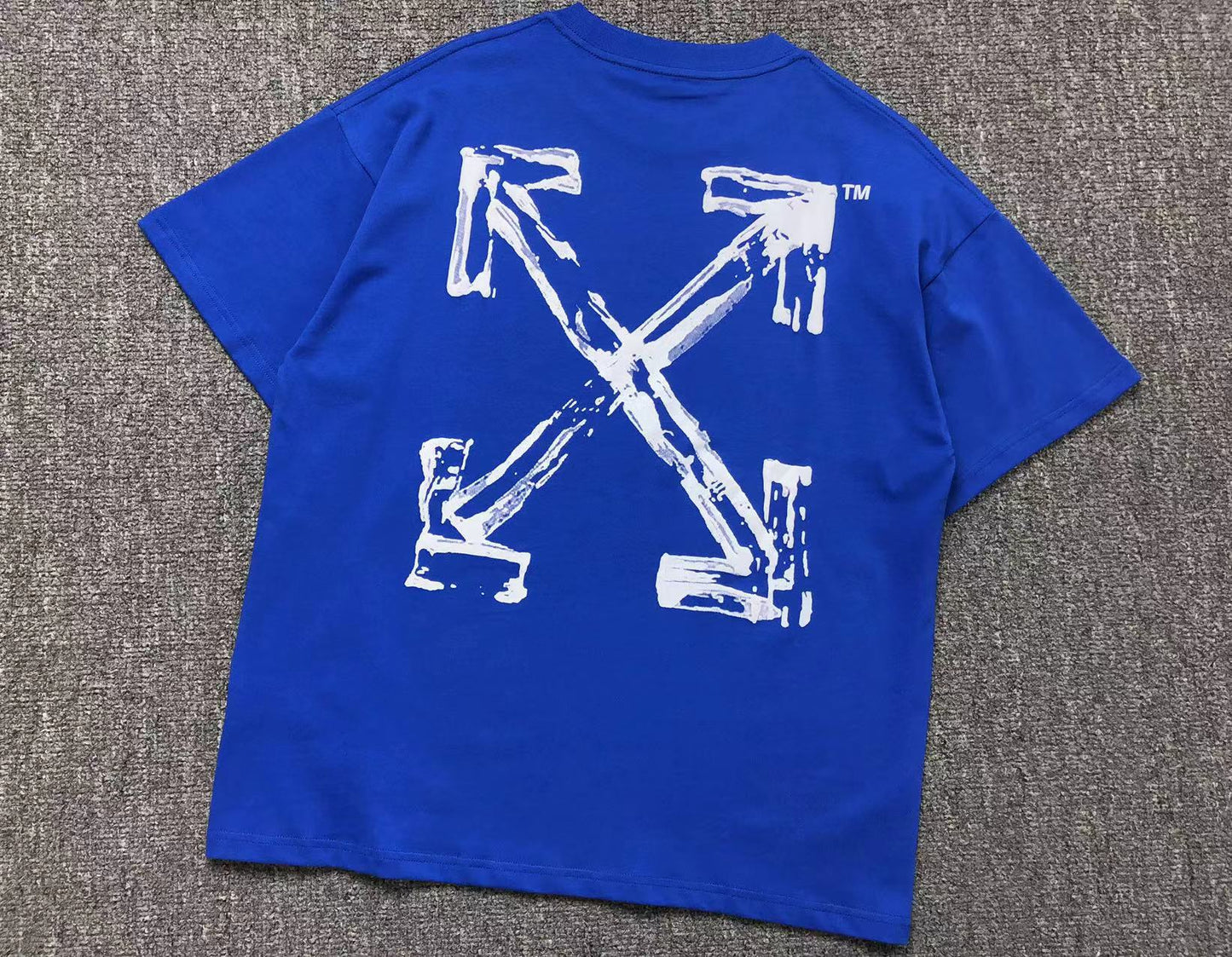 Off White Paint Arrow Tee Blue