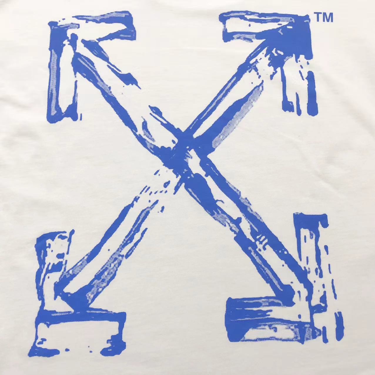 Off White Paint Arrow Tee White