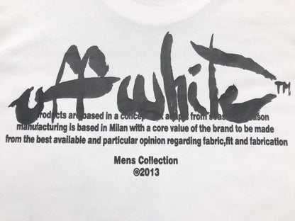 Off White Paint Script Over Tee White