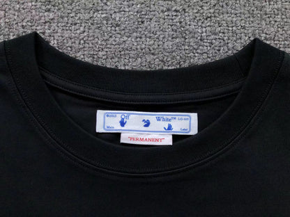 Off White Pink Spray Tee Black