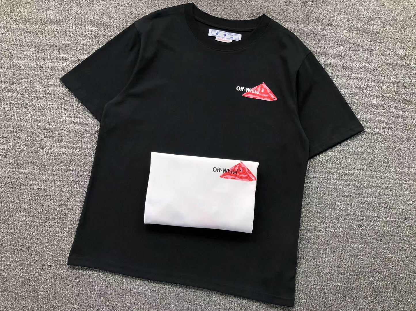 Off White Pink Spray Tee White