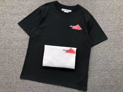 Off White Pink Spray Tee White